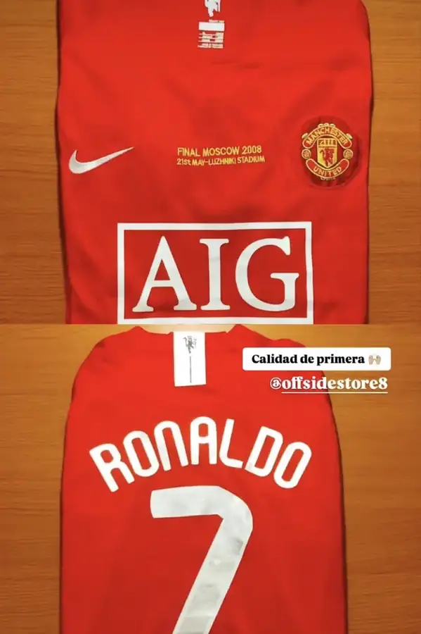 Historia de un cliente con su camiseta Manchester United 2008 · Ronaldo #7